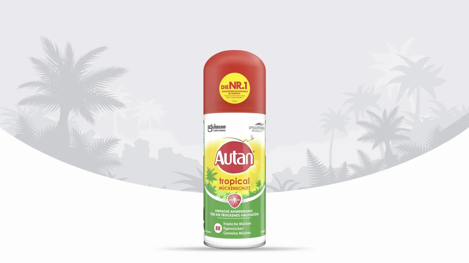 Vorderseite einer Autan® Tropical-Dryspray